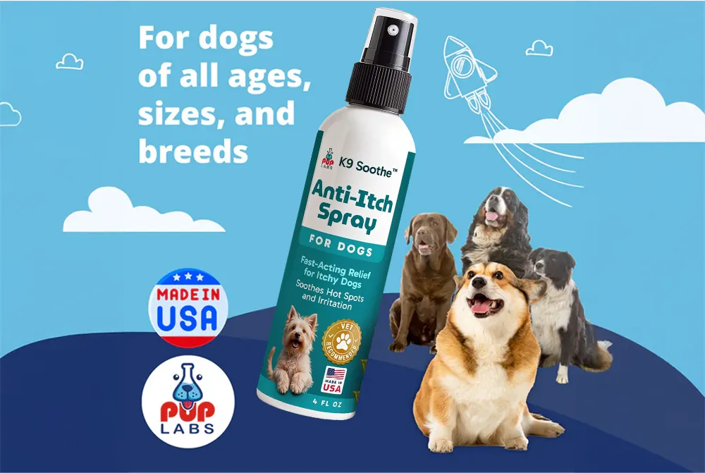 Anti-Itch Spray For Dogs - K9 Soothe Spray - Pup Labs